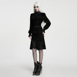 Hellebore Women's Gothic Skirt with Lace Fabric in Black