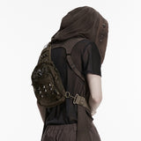 Laudanum Adjustable Punk Backpack in Coffee