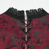 Sanguine Women's Gothic Waistcoat with Corset in Black & Red