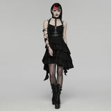 Introit Women's Punk Skeleton Spine Chain Harness in Black