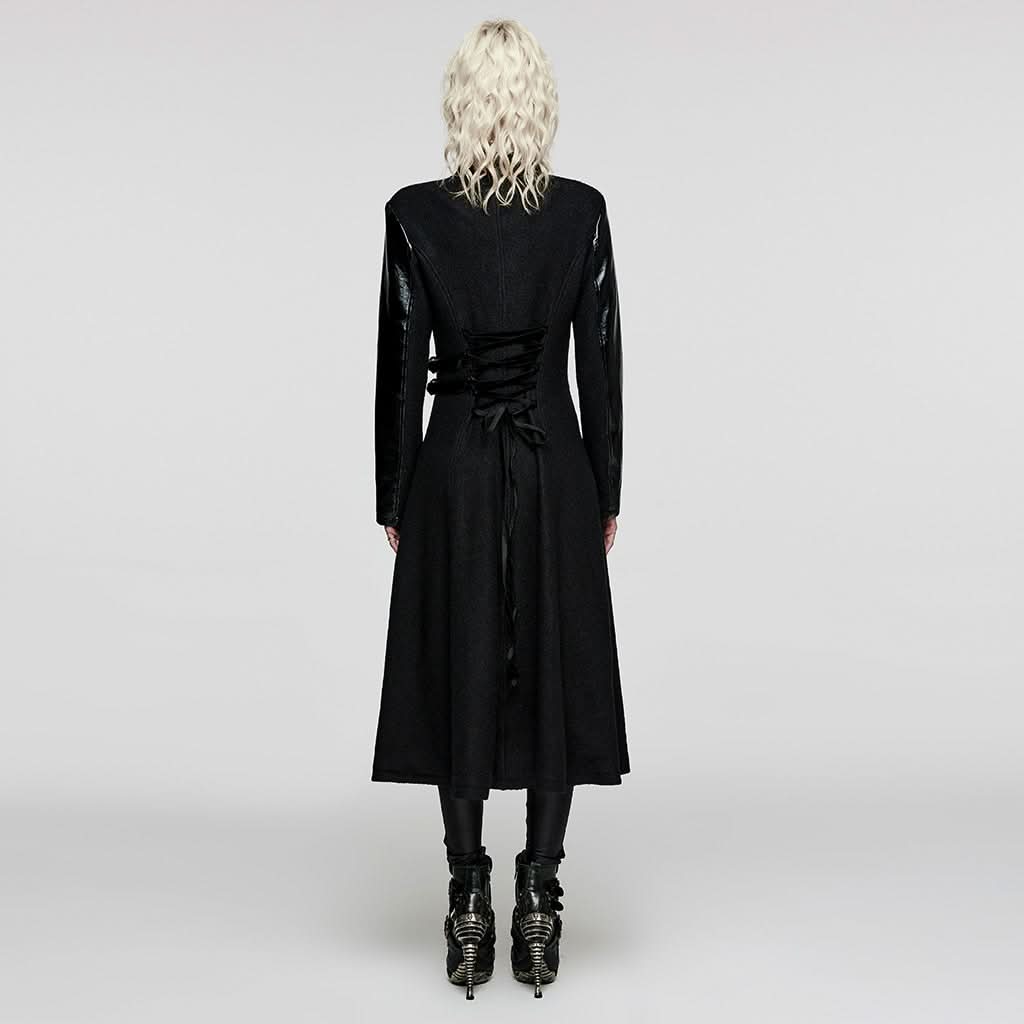 Gotham Glam PU Trench Coat - PunkRave