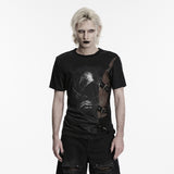 Erzulie Men's Gothic Stapped T-shirt in Black