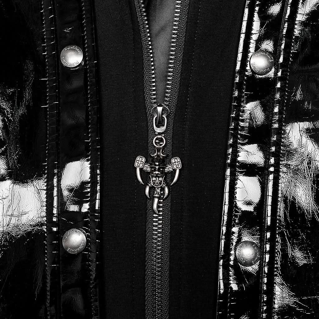 Necroharmonic PU Trench Coat - PunkRave