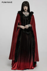 Siberia Fur Cloak (Red) - PunkRave