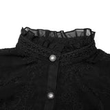 Sapphire Synth Mesh Blouse - PunkRave
