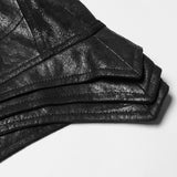 Morrigan Gothic Faux Leather Armor Sleeveless Coat Men's