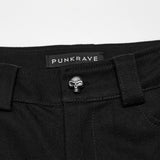 Corvid Women's Punk Lace-Up Skinny Jeans in Black