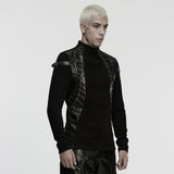 Crepuscule Gothic Faux Leather Inserts Top Men's