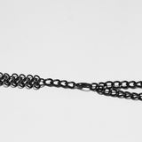 Nixie Women's Gothic Midnight Cross Layered Body Chain in Tarnished Bronze