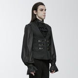 Lugubrious Gothic Jacquard Napoleon Hook Waistcoat Men's