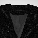 Jackdaw Men's Gothic Velvet Waistcoat in Black