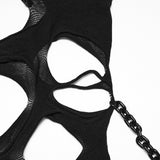Wraith Shredded Mesh Chain Top