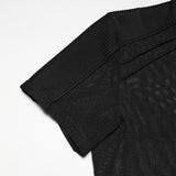 Morrigan Men's Gothic Mesh T-shirt in Black
