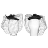 Mourning Star Veil Fascinator Hat