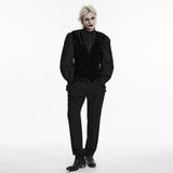 Jackdaw Men's Gothic Velvet Waistcoat in Black