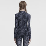 Alethea Gothic Tie Dye Moon Crest Shirt