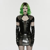 Plague Gothic Patent Leather Corset Dress