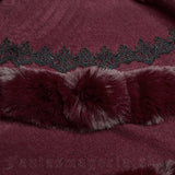 Usha Gothic Faux Fur Cloak