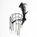 Homunculus Women's Gothic Spiderweb Masquerade Mask in Black & Tarnished Bronze
