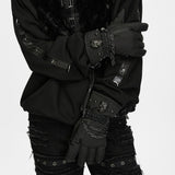 Ophanim Men's Punk Techwear Gloves in Black