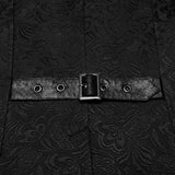 Lugubrious Gothic Jacquard Napoleon Hook Waistcoat Men's
