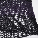 Styx Noir Women's Gothic pullover sweater in Black & Violet