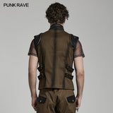 Onyx Men's Gothic Waistcoat in Coffee
