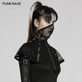 Alrisha Gothic Mesh Faux Leather Mask Collar