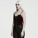 Melmoth Women's Gothic Corset in Red & Black
