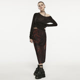 Molecular Women's Gothic Skirt in Black & Red