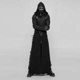 Fenrir Men's Gothic Vampire Brocade Skirt in Black