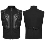 Serpentine Cyberpunk Faux Leather Armor Vest Men's