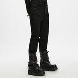 Garnet Men's Gothic Dandy Trousers in Black