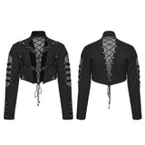 Morpheus Men's Gothic Woven Jacket in Black