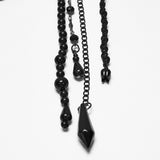 Salammbô Women's Gothic Beaded Priestess Masquerade Mask in Black