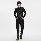 Zagreus Men's Punk Techwear Corset in Black