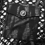 Ossuarium Gothic Mesh and Faux Leather Jacket