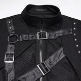 Aether Victorian Gothic Cyber Waistcoat Top Men's
