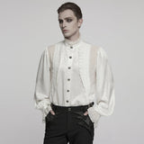 Bestial Gothic Black Lace Shirt Men's