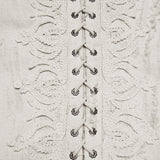 Porphyria Men's Gothic Shirt with Lace-Up Front in White