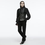 Celestia Gothic Distressed Jacquard Ruffle Shoulder Waistcoat Men's