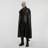 Walpurgis Gothic Faux Leather Cloak Coat Men's