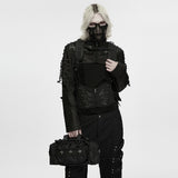 Brünnhilde Cyberpunk Tactical Backpack with Detachable Waist Bag in Black