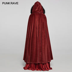 Siberia Fur Cloak (Red) - PunkRave