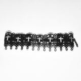 Vesper Cross Lace Choker