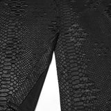 Hermit Men's Punk Faux Leather Overskirt in Black