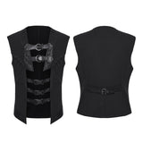 Nightshade Men's Gothic Waistcoat in Black