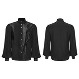 Montresor Men's Punk Asymmetrical Shirt in Black