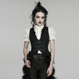 Last Rite Women's Gothic Waistcoat in Black