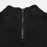 Penumbra Gothic Knit Brocade High Neck Top Men's